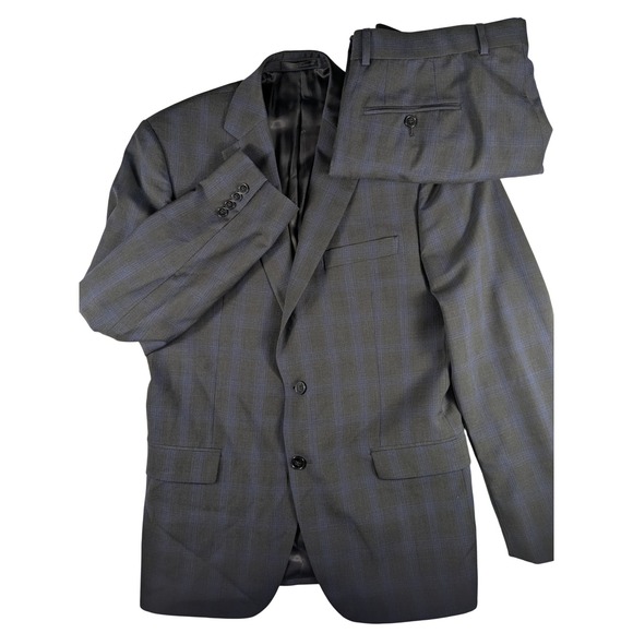 Calvin Klein Other - Calvin Klein Men's Wool Natural Stretch Plaid Suit 40R Pants 35x31‎ (Mint)